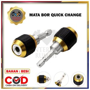 Mata Bor Quick Change Adapter Converter Hex Shank Keyless Drill Chuck Pengganti Cepat