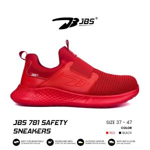 Sepatu Safety Tanpa Tali Slip On Ujung Besi Anti Tusukan Paku Benda Tajam Ringan/Sepatu JBS 781 Sfty