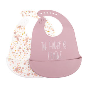 2pcs Silicone Baby Food Bib | BPA Free Food Catcher | Toddler Feeding Bibs | Adjustable Length