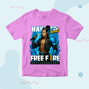 Baju Kaos Atasan Anak Laki Laki Karakter Hayato Free Fire Battlegrounds Keren Umur 1 - 10 Tahun