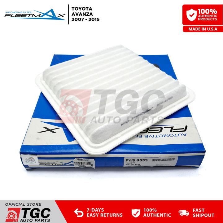 Fleetmax%20Air%20Filter%20/%20Air%20Cleaner%20ELEMENT%20TOYOTA%20AVANZA%20%202007%20-%202015%20FAS%208553%201PC%20-%20Image%202