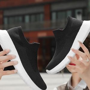 Giày vớ trượt mới cho nam và nữ giày thời trang ngoài trời cỡ lớn giày thể thao dệt lười dropshipping