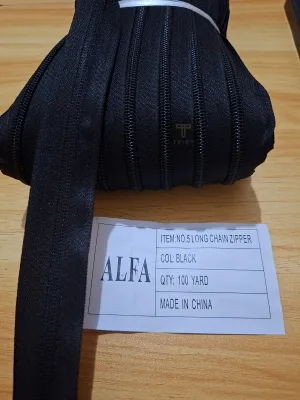 daun resleting nilon no.5 100 yard merk alfa