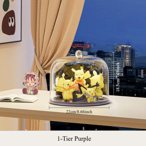 SG Stock Acrylic Popmart Display Box Figurine Display Case Blind Box Lego Display Cabinet Storage Box with Rotating Case