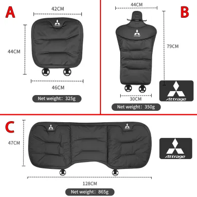 Premium Nappa Leather Car Seat Cushion – Thickened Comfort Pad for Mitsubishi Ralliart Xforce Destinator Mirage G4 Triton L200 Xpander Outlander Pajero– Anti-Slip Luxury Interior
