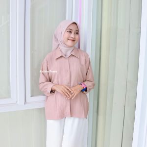 Baju Atasan Wanita Terbaru Luna Blouse Kemeja Polos Lady Crush Blouse Viral By Kalishaofficial