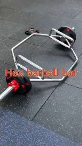 Olympic Hex Bar Chrome Finish Barbell Trap Bar for Squats Deadlifts Shrugs Strength Training