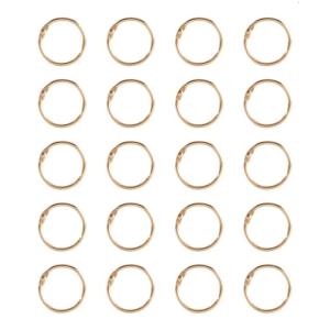 20 pcs kim loại đóng sách Nhẫn 25mm Chất kết dính Nhẫn trang rời kết nối cho sổ lưu niệm tập ảnh và các dự án thủ công