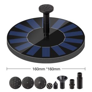 Solar Water Fountain Pump With 5 Led Lights 2021 Updated Fountain With Battery Storage for Swimming Pool Garden Decor
