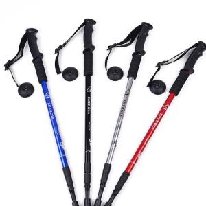 Manufacturer Direct Supply Telescopic Folding Straight Handle Three-Section Walking Stick Hiking Climbing Cane Walking Stick Outdoor Gear [ Free Shipping ]