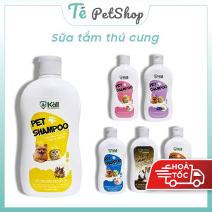Sữa tắm chó mèo Krill 300ml khử mùi hôi giúp mượt lông ngăn ngừa ve ghẻ nấm bọ chét