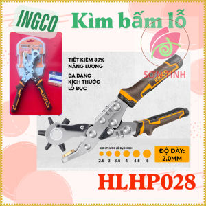 Kìm bấm lỗ tròn dùng được trên chất liệu da giấy carton INGCO HLHP028 tay cầm dài tiết kiệm 30% lực
