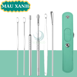Dụng Cụ Lấy Ráy Tai Inox 360° -Tai Sạch – Dụng Cụ Vệ Sinh Tai Thông Minh-Bộ Lấy Ráy Tai Xoắn Ốc Chuyên Dụng-Dụng Cụ Vệ Sinh Tai Không Đau Inox Cao Cấp -Dụng Cụ Lấy Ráy Tai Xoay 360 Độ Kèm Bao Đựng