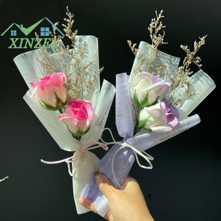 💖💓 สบู่อาบน้ำดอกไม้ประดิษฐ์1ชุดถุงของขวัญช่อกุหลาบสบู่ดอกไม้พร้อมโคมไฟ ...