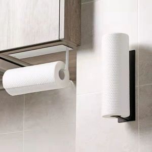 IRON STEEL KITCHEN TISSUE PAPER HANGER TOWEL CLOTH WALL DIY MOUNTED BATHROOM TOILET RACK HOLDER