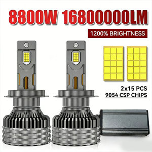 Bóng Đèn Pha Ô Tô Led 8800W H7 H4 H11 4 Ống Đồng 16800000LM 9054 CSP Canbus H1 9005 HB3 9006 HB4 9012 9007 9008 Đèn Turbo 2026