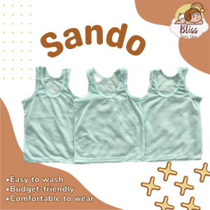 12pcs / 1 dozen Sando for Baby | Newborn Baby Clothes | Bargain Bundle Wholesale | Bliss Baby Stuff