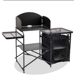 World Aifei Mall Portable Cook Station | Easy Setup | Aluminum | with Storage Bag | Kitchen table | Outdoor Dining | Stove Table | Mesh Bags
