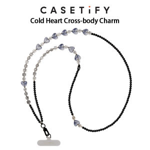 🔥CASETiFY 120เซนติเมตร/47.2 "Cold Heart Cross-Body เสน่ห์สายโทรศัพท์สายชาร์จมือถือ Crossbody สากลพร้อมแพทช์เชือกคอเครื่องรางห้อยโทรศัพท์ปรับได้สำหรับโทรศัพท์มือถือเชือกห้อยสลิง