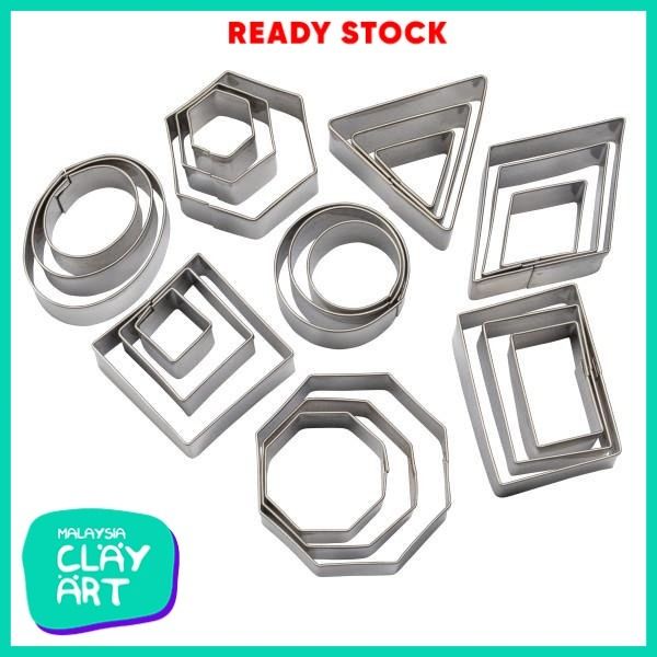 Mini Cookies Cutters Geometric Shapes Stainless Steel 24pcs Lazada