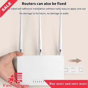 [COD] Wall-Mounted Plug Fixer Sticker Punch-free Home Self-Adhesive Socket Fixer Cable Wire Organizer Power Strip Holder