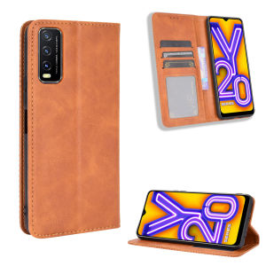 For Vivo Y12A Y12S Y20T Y20A Y20G Y20S G Y20i Y20 Y51 Y31 Y72 Y73 Y30 Y30i Y50 Y11 Phone Case Magnetic Leather Wallet Soft TPU Card Slot Flip Cover Casing