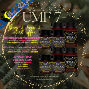 [Cheap BUY 2 FREE 2 gifts] Settlers Honey Manuka UMF 7+ (500g x 4 bot) 100% Pure New Zealand 纯麦卢卡蜂蜜 Madu Asli Tulen Deep Sleep 睡眠 Tidur Nyenyak Lena 纽西兰 Immunity Relax Stress Anxiety Calm Happy Energy Adult Child Children Grow Strong Kuat 成人 小孩 压力 免疫力 成长