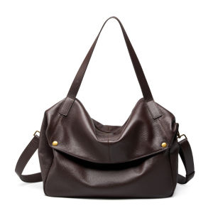 BeeGreen Women Soft Genuine Leather Shoulder Bag Large Capacity Commuter Bag Elegant Underarm Bag Versatile Crossbody Bag