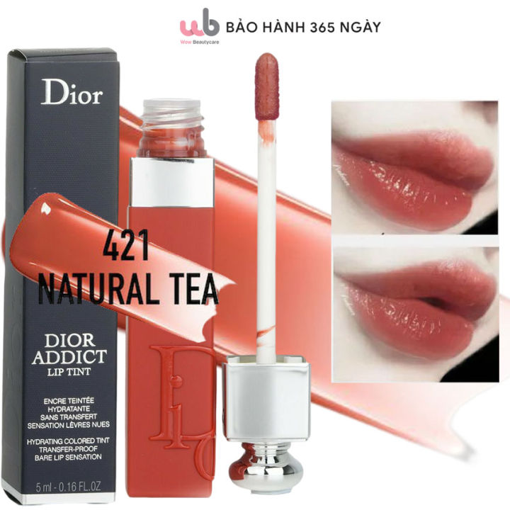 Son Dior 421 Tatoo Lip Tint mau cam t trong veo Natural Tea Full Box Tui H p gi mau len n 12 gi T ng kem qua x n so Lazada.vn