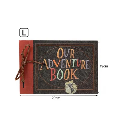 40Lembar Scrapbook Aesthetic Vintage Hardcover Album Foto DIY Scrapbook Our Adventure Book