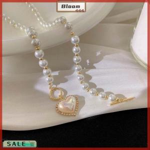 Follow Get New[Bloom Z] Korean Elegant Jewelry Necklace Ladies Rhinestone Heart Pendant