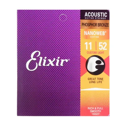 Senar Gitar Akustik (011-052) Elixir Nanoweb Phosphor Bronze 16027