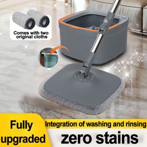 XIAOMI 2 IN 1 Spin Mop Set With Cleaning & Drying System Bucket Clean & Dirty Water Separation Handsfree Lazy Microfiber Mop