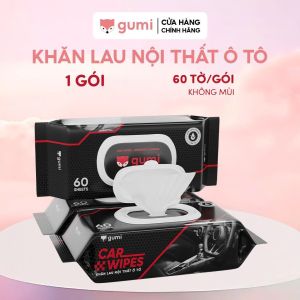 Khăn Lau Nội Thất Ô Tô GUMI 60 Tờ – Làm Sạch Taplo Ghế Da Cửa Xe – Tiện Lợi & Nhanh Khô