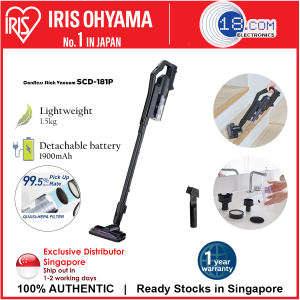 IRIS Ohyama SCD-181P Cyclone Cordless Stick Vacuum Cleaner | Black | Handy | Self-Propelled Power Head | Lightweight 1.5kg | Removable battery | 1 Year warranty