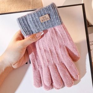 GOODOO Plus Velvet Knitted Gloves Thicken Warm Touch Screen Mittens Outdoors Soft Men Women