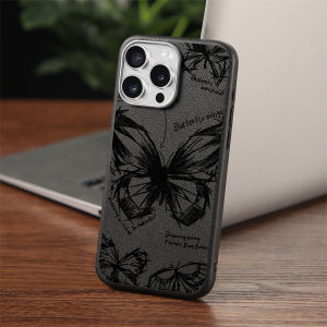 Phone Case For OPPO A3X A60 A3 A3 A40 A5i A20 A38 A18 A52 A6X A6 A6S A6T PRO A6K F31 Casing OPPO A15 A15S A35 A16 A16S A54 A55 A54S A56 A53S A55S A16K A17 A31 A9 A5 A32 A57 A3S Reno 8T Cute Butterfly Leather Texture TPU Case Cover