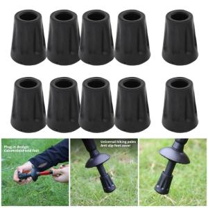 10pcs Walking Stick Bottom Pad Thicken Trekking Poles Cane Tip Protectors for Various Weather Conditions