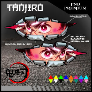 STIKER MOTIF MATA DEMON SLAYER UNIVERSAL BISA DI TERAPKAN KE MEDIA APAPUN 01