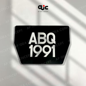 Motorcycle License Plate + Cover | High-Quality Black Plate