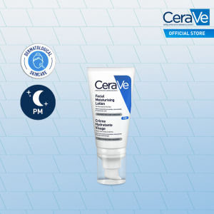 CeraVe PM Facial Moisturising Lotion with Ceramides Niacinamide & Hyaluronic Acid Nighttime Hydrating Lotion for Normal to Dry Skin