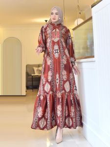 gamis silk sultana premium grade A motif terbaru elegan