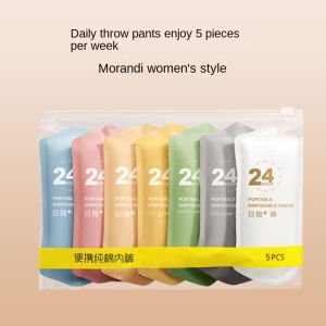 Disposable Underwear Men Travel Cotton Plus Size 105Kg Boxer Briefs 100% Cotton 5PCS/Pack Individual Packing EO Sterilization