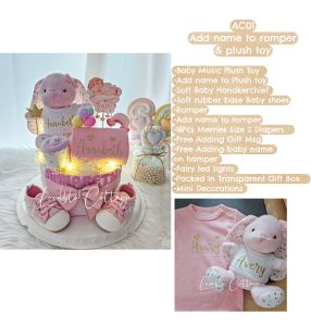 Hearty Bunny Bunny Diaper cake baby hamper newborn baby shower full month gift