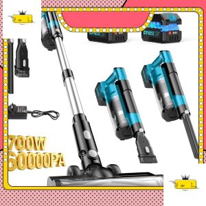 Vacuum Cleaners Cordless Stick 60Kpa 700W Brushless Motor 6-in-1 Lightweight HEPA Filter LED Touch Display