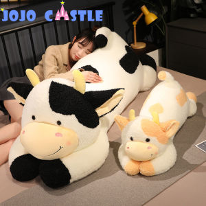JOJO CASTLE 2025 Lovely Milk Cow Plush Toys Cartoon Stuffed Animal Cattle Dolls 90/110/130/160cm Sleeping Pillow For Baby Girls Birthday Gifts