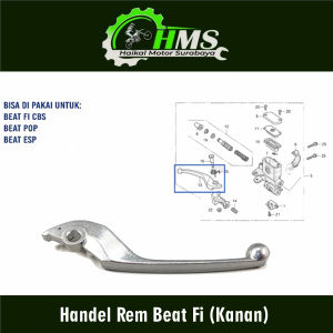 Handel Rem Beat Fi (Kanan) - Handle Tuas Pegangan Rim Depan Honda Beat Street CBS Beat POP Vario