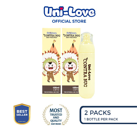 UniLove Contra Bug Deet-Free Spray 100ml Bottle of 2 | Lazada PH