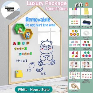 Magnetic childrens blackboard wall stickers graffiti board Reusable dry erase board drawing board painting stickers