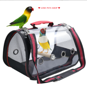 Túi vận chuyển Chó Mèo Chim Vẹt bằng nhựa trong suốt (mẫu mới) - Love Pets Shop